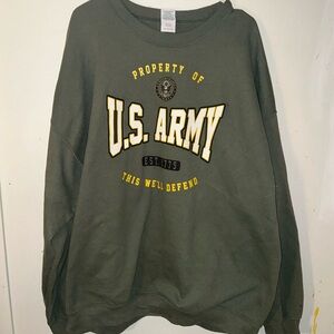 Gildan Olive Green U.S. Army Graphic Crewneck Sweatshirt